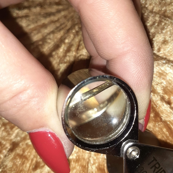 10K yellow gold diamond ring guard size7 - Picture 5 of 6